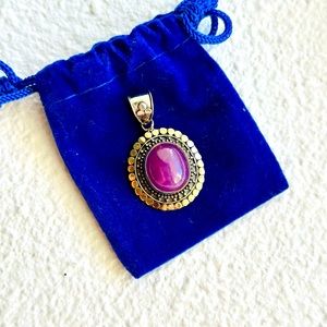 Village Silversmith Ruby Pendant